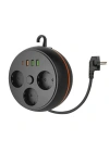 BiiShe® 3 Adet Soket,3 Adet USB ve 1 Adet Type-C Girişli Termal Akım Korumalı Makaralı Priz 3395