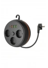 BiiShe® 3 Adet Soket,3 Adet USB ve 1 Adet Type-C Girişli Termal Akım Korumalı Makaralı Priz 3395