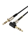 BiiShe®  3.5mm AUX Kablosu Jak Erkek Erkek L Tipi 1 Metre Ses Aktarım Kablosu