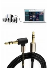 BiiShe®  3.5mm AUX Kablosu Jak Erkek Erkek L Tipi 1 Metre Ses Aktarım Kablosu