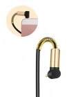 BiiShe®  3.5mm AUX Kablosu Jak Erkek Erkek L Tipi 1 Metre Ses Aktarım Kablosu