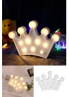BiiShe® 3D Dekoratif Pilli Kraliçe Tacı Model Led Masa ve Gece Lambası