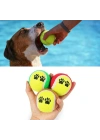 BiiShe®  3lü Renkli Desenli Tenis Topu Kedi Köpek Oyuncağı