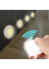 BiiShe® 3lü Uzaktan Kumandalı Pilli Yapışkanlı Kablosuz Led Spot Lambalar