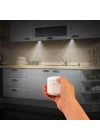 BiiShe® 3lü Uzaktan Kumandalı Pilli Yapışkanlı Kablosuz Led Spot Lambalar