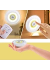 BiiShe® 3lü Uzaktan Kumandalı Pilli Yapışkanlı Kablosuz Led Spot Lambalar