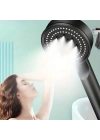 BiiShe® 5 Fonksiyonlu Yüksek Basınçlı Ayarlanabilir Siyah Duş Başlığı