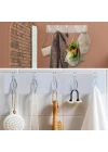 BiiShe® 5li Güçlü Yapışkanlı Şeffaf Duvar Askısı Banyo Mutfak Düzenleyici Pratik Askılık
