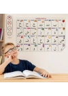 BiiShe® 70x100 cm Statik Kağıt Elif-Ba Öğrenme Tahtası