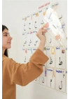 BiiShe® 70x100 cm Statik Kağıt Elif-Ba Öğrenme Tahtası