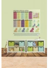 BiiShe® 70x70cm Statik İz Bırakmaz Kağıt Renkli Çarpım Tablosu