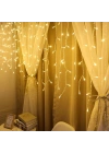 BiiShe® 8 Fonksiyonlu 16 Saçaklı Perde Led 3 x 1 (Günışığı)