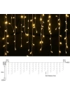 BiiShe® 8 Fonksiyonlu 16 Saçaklı Perde Led 3 x 1 (Günışığı)