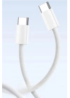 BiiShe® Apple 15/15 Pro Type-C to Type-C Hasır Örgü Hızlı Şarj Kablosu (1m)