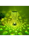 BiiShe® Balık Süzgeç Model USB Şarjlı Kumandalı 16Farklı Işık Modlu Masa Üstü Kristal Akrilik Led