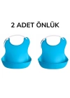 BiiShe® Çocuk Bebek Mama Önlüğü Dökülme Engelleyici Bükülebilir Mavi