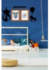 BiiShe® DECO103 Supermen Dekoratif Duvar Süsü Tablo Aksesuar Ahşap Tasarım Hediye Pano Sticker Seti