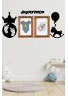 BiiShe® DECO103 Supermen Dekoratif Duvar Süsü Tablo Aksesuar Ahşap Tasarım Hediye Pano Sticker Seti