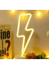 BiiShe® Dekoratif Şimşek Şeklinde Pilli Neon Led Lamba Süs Masa Lambası
