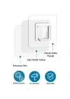 BiiShe® Eşya Sabitleme Askısı 10 Çift Şeffaf Çift Taraflı Yapışkanlı Geçmeli Klips