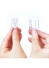 BiiShe® Eşya Sabitleme Askısı 10 Çift Şeffaf Çift Taraflı Yapışkanlı Geçmeli Klips