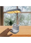 BiiShe® Kalemlikli USBli Dokunmatik 3 Kademeli 360 Derece Özel Göz Korumalı led Lityum Masa Lambası