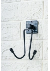 BiiShe® Kendiliğinden Yapışkanlı Siyah Paslanmaz Metal Bornoz ve Havlu Askılığı