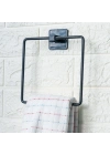 BiiShe® Kendiliğinden Yapışkanlı Siyah Paslanmaz Metal Kare Havluluk