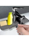 BiiShe® Lavabo İçin Silikon Esnek Mat Musluk Sapı Damlama Tutucu Raf Mutfak Tezgahı Sıçrama Koruma