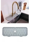 BiiShe® Lavabo İçin Silikon Esnek Mat Musluk Sapı Damlama Tutucu Raf Mutfak Tezgahı Sıçrama Koruma
