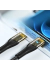 BiiShe® Led Işık Uçlu Sağlam İp Kablolu USB to Lightning Hızlı Şarj Kablosu