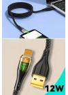 BiiShe® Led Işık Uçlu Sağlam İp Kablolu USB to Lightning Hızlı Şarj Kablosu