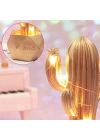 BiiShe® Led Işıklı Sevimli Kaktüs Dekoratif Masa Lambası Mini Biblo Gece Lambası-GOLD