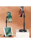 BiiShe® Masa Üstü Tablet ve Telefon Tutucu Plastik Aparat Siyah Telefon Standı