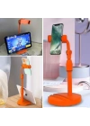 BiiShe® Masa Üstü Tablet ve Telefon Tutucu Plastik Aparat Turuncu Telefon Standı
