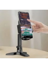 BiiShe® Masaüstü Telefon Standı 360 Derece Dönebilen Başlıklı Ayaklı Telefon Tripodu