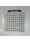 BiiShe® Matematik Öğreten Yüzlük Tablo Duvarda İz Bırakmaz Akıllı Kağıt Yapışkansız Statik  60x60 cm