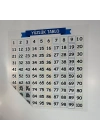 BiiShe® Matematik Öğreten Yüzlük Tablo Duvarda İz Bırakmaz Akıllı Kağıt Yapışkansız Statik  60x60 cm