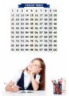BiiShe® Matematik Öğreten Yüzlük Tablo Duvarda İz Bırakmaz Akıllı Kağıt Yapışkansız Statik  60x60 cm