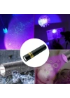 BiiShe® Mini Cep Boy USB İle Şarj Olan Oje Kurutucu Sahte Para Kontol LED UV Mor Işık El Feneri