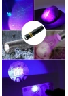 BiiShe® Mini Cep Boy USB İle Şarj Olan Oje Kurutucu Sahte Para Kontol LED UV Mor Işık El Feneri