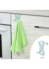 BiiShe® Mutfak Banyo Dolap Kapağına Takılan Meta Havlu Askılığı Aparatı
