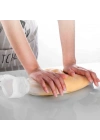 BiiShe® Orta Hamur Torbası Silikon Şeffaf Hamur Yoğurma Torbası Ekmek Makarna Mantı  Hamuru Kolay Yo