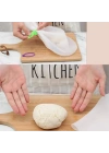 BiiShe® Orta Hamur Torbası Silikon Şeffaf Hamur Yoğurma Torbası Ekmek Makarna Mantı  Hamuru Kolay Yo