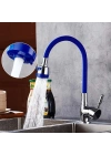 BiiShe® Oynar Başlıklı Tasarruflu Kubar Musluk Borusu ve Başlığı Mavi