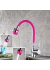 BiiShe® Oynar Başlıklı Tasarruflu Kubar Musluk Borusu ve Başlığı  Pembe