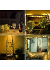 BiiShe® Peri Led Işık 10 Metre (Sarı) Pilli Aydınlatma Şerit Led Saçak Spot Süsleme