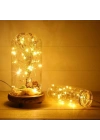 BiiShe® Peri Led Işık 5 Metre (Sarı) Pilli Aydınlatma Şerit Saçak Spot Süsleme