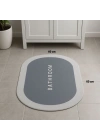 BiiShe® Sihirli Süper Su Emici Kaymaz Tabanlı Oval Paspas 40*60 cm
