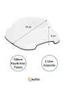 BiiShe® Silikon Kaydırmaz Taban Plastik Kedi ve Köpek Mama ve Su Kabı 2 L